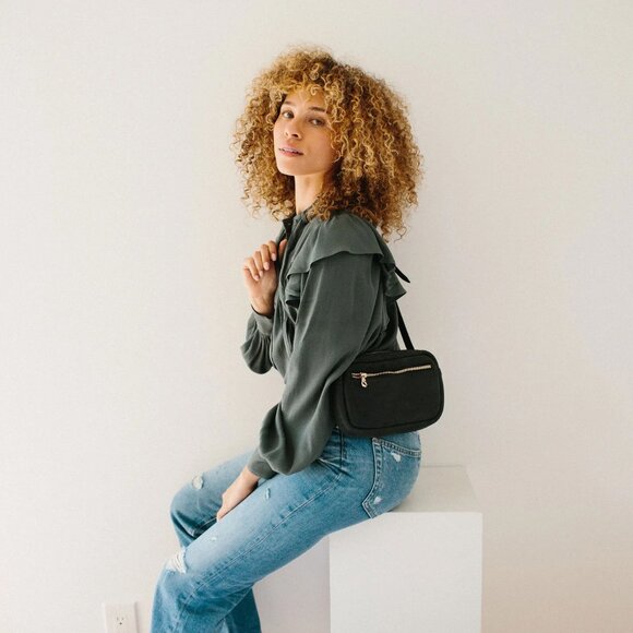 PARKER CLAY Desta Belt Bag in Black - Picture 2 of 9